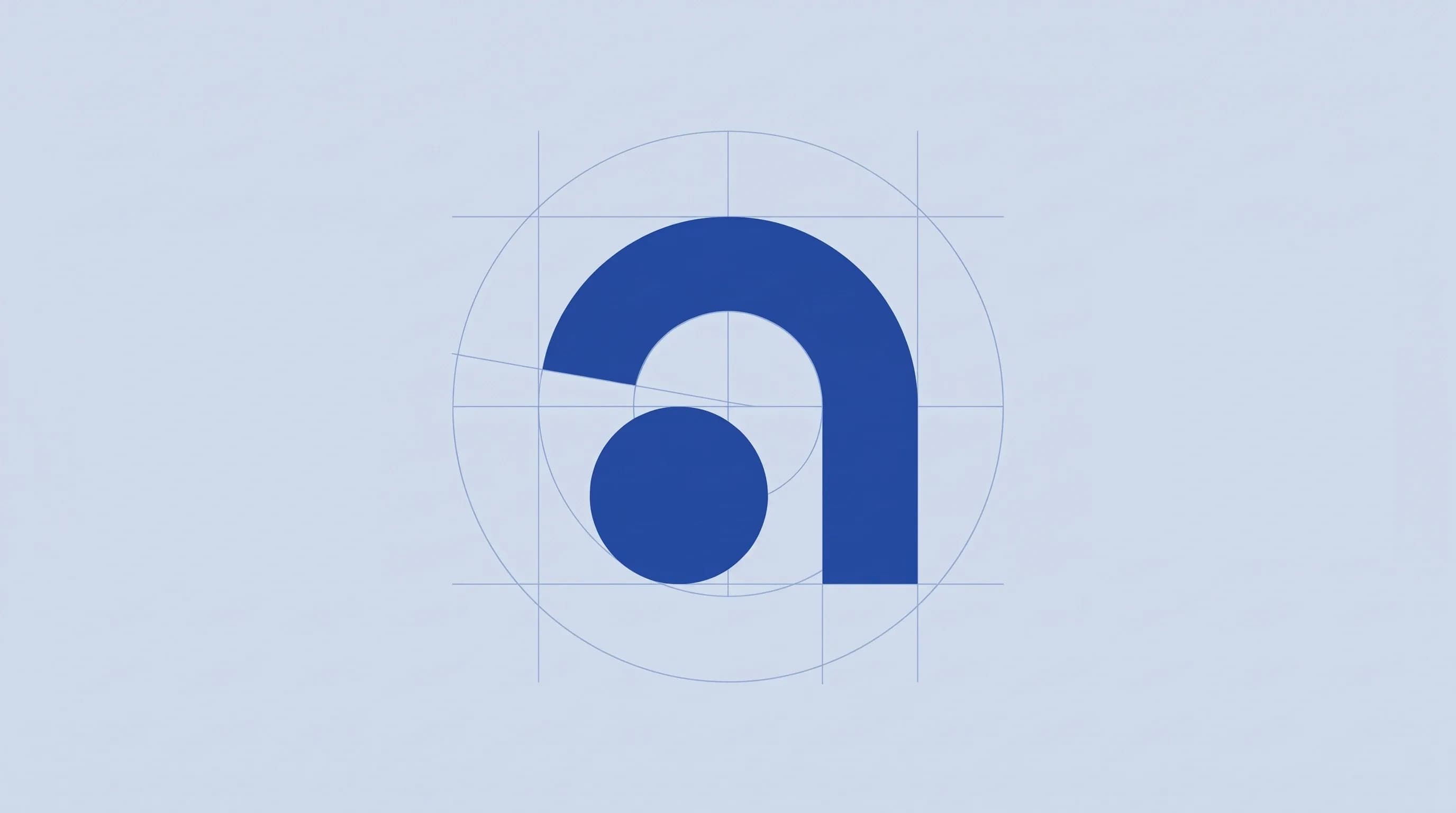 Símbolo de Adminsyf en azul, acompañado por un estudio del arco y el círculo